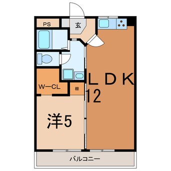 間取図 大分バス（大分市）/羽屋入口 徒歩3分 2階 築37年