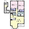 大分バス（大分市）/新賀来橋 徒歩6分 2階 築18年 2LDKの間取り