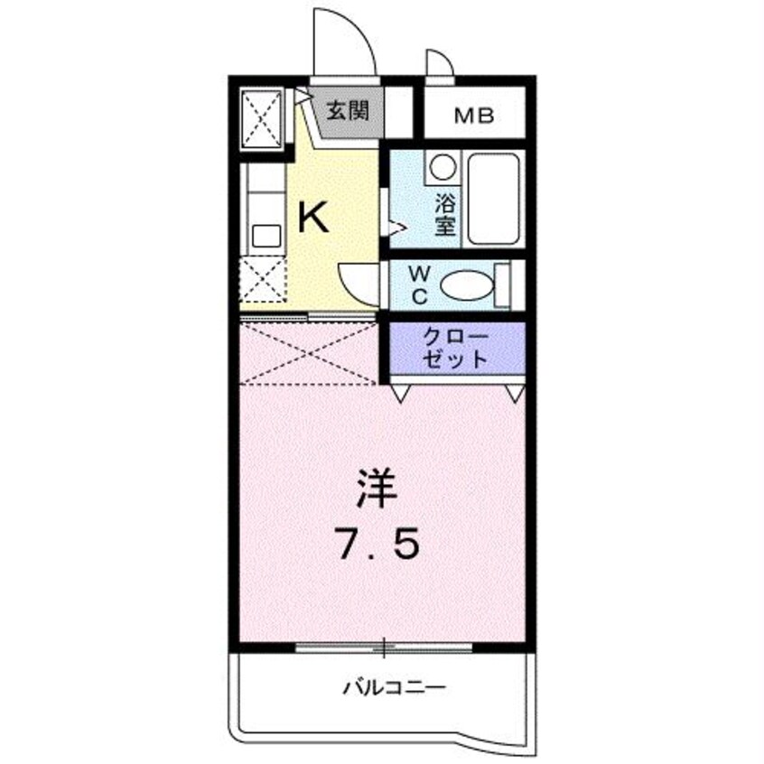 間取図 大分バス（大分市）/稙田農協前 徒歩1分 2階 築20年