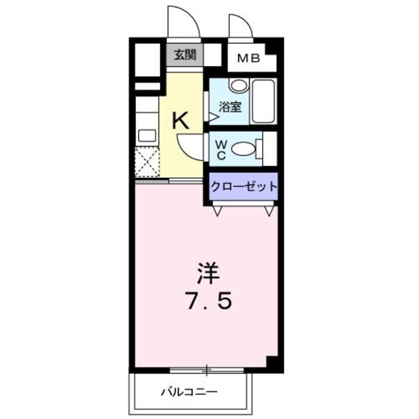 間取図 大分バス（大分市）/上田尻 徒歩1分 1階 築25年