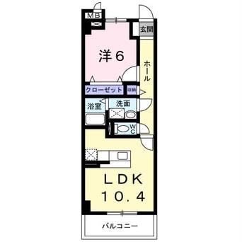 間取図 大分バス（大分市）/下角 徒歩1分 4階 築18年