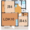 大分バス（大分市）/城南センター前 徒歩5分 3階 築57年 2LDKの間取り
