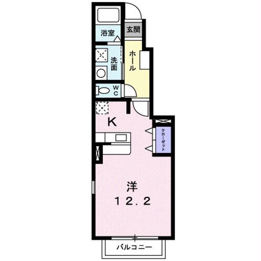 間取図 久大本線<ゆふ高原線>/古国府駅 徒歩10分 1階 築15年