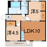 大分バス（大分市）/敷戸東 徒歩8分 3階 築52年 2LDKの間取り