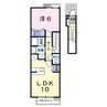 大分バス（大分市）/上餅田 徒歩3分 2階 築20年 1LDKの間取り