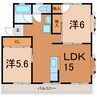 大分バス（大分市）/羽屋新町 徒歩15分 2階 築40年 2LDKの間取り