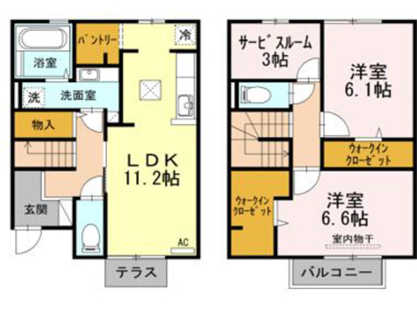 間取図 大分バス（大分市）/南太平寺入口 徒歩7分 1-2階 築8年