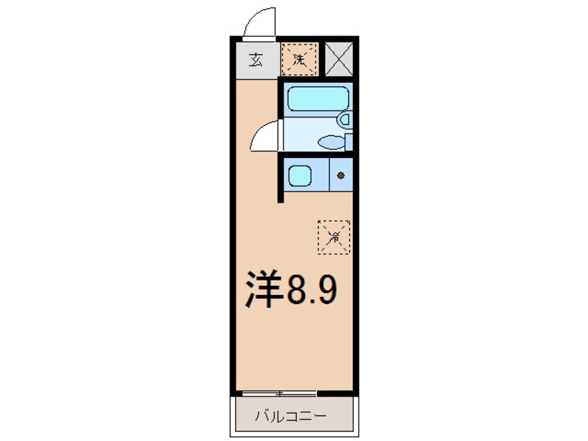 間取図 日豊本線/大分駅 徒歩12分 3階 築37年