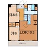 日豊本線/大分駅 徒歩4分 3階 築18年 2LDKの間取り