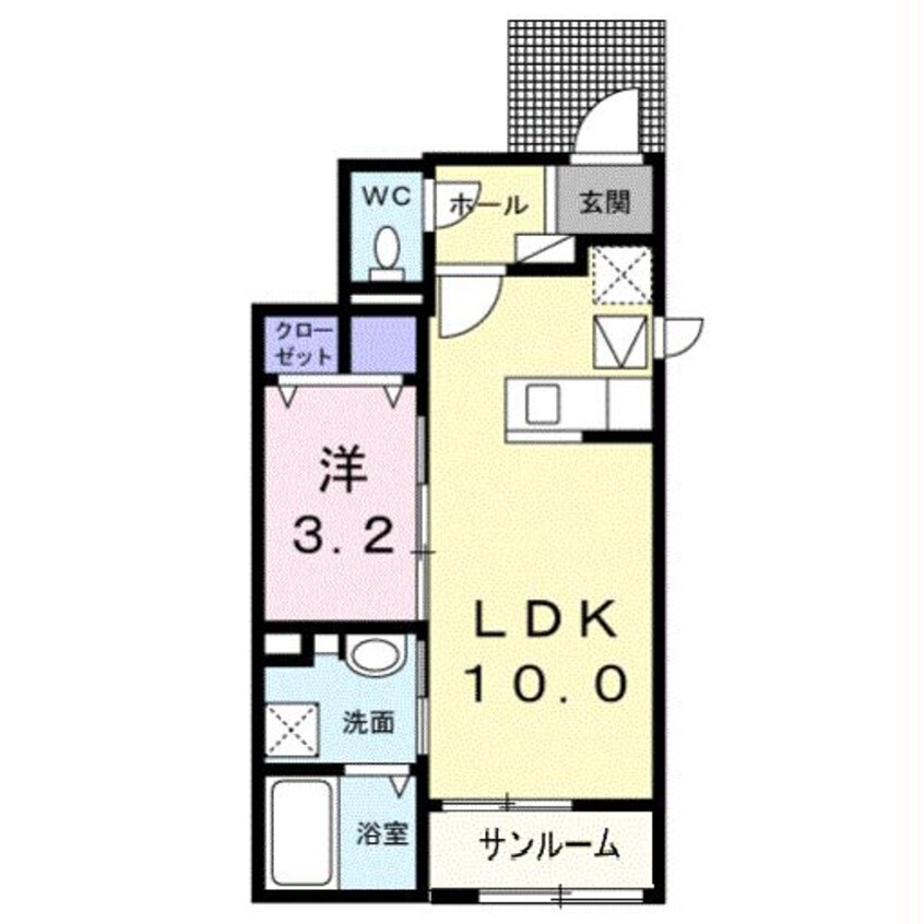 間取図 大分バス（大分市）/ふじが丘中央 徒歩2分 1階 築3年