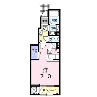 間取図 大分バス（大分市）/椿が丘団地入口 徒歩1分 1階 築2年