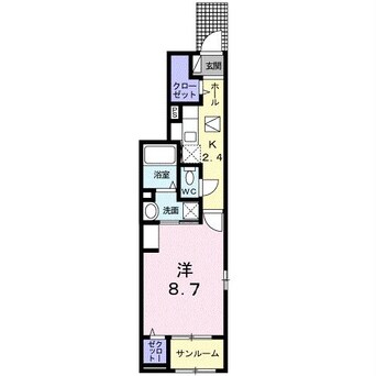 間取図 久大本線<ゆふ高原線>/古国府駅 徒歩17分 1階 1年未満