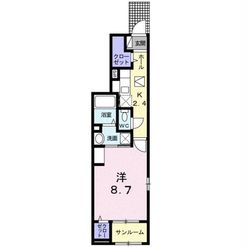 間取図 久大本線<ゆふ高原線>/古国府駅 徒歩17分 1階 築1年