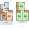 日豊本線/鶴崎駅 徒歩25分 1-2階 築40年 4DKの間取り