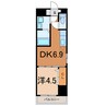 久大本線<ゆふ高原線>/賀来駅 徒歩12分 6階 築5年 1DKの間取り