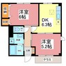 ビアンメゾン 2DKの間取り