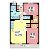 ビアンクール 2LDKの間取り
