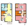 神明ハイム 2LDKの間取り