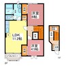 フロンティア　Ⅱ 2LDKの間取り
