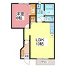 フロンティア　Ⅱ 1LDKの間取り