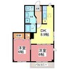 グローイング・アップ　Ⅰ 2DKの間取り