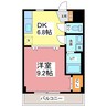 ディライト21 1DKの間取り