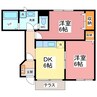 フロンティア　Ⅰ 2DKの間取り
