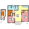 フロンティア　Ⅰ 2LDKの間取り
