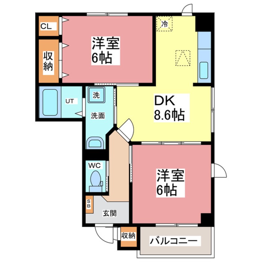 間取図 コーポさくら　Ｂ棟