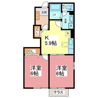 間取図 クァイエット　スクェア　Ｔ・Ｍ