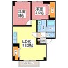 アーバングリーン Ｎ－１ 2LDKの間取り
