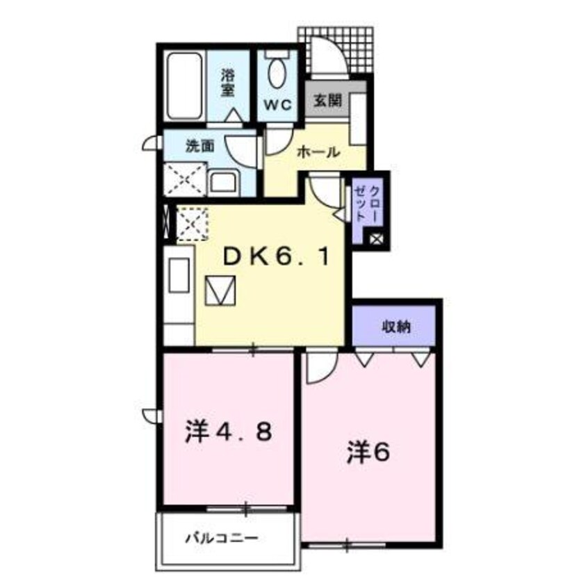 間取図 ドゥ　ロンタン　Ⅱ