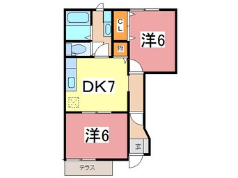 間取図 ドミール家久　Ｃ