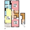 メゾン　ドゥ　コルーテ 2DKの間取り