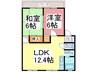 サンビレッジ国高　Ａ・Ｂ・Ｃ棟 2LDKの間取り
