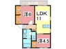 クリエイトシティ創建　Ｂ棟 2LDKの間取り