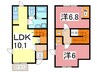 ファミール・メゾン　Ⅱ 2LDKの間取り