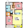 メゾンシャルム 2LDKの間取り