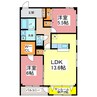 メゾンシャルム 2LDKの間取り