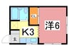 ビレッジ国高　Ａ棟 1Kの間取り