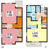 フリーデ 2LDKの間取り