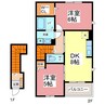 バーミィ・アール　Ⅱ 2DKの間取り