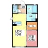 シャーメゾンＳＡＫＵＲＡ　Ⅰ棟 1LDKの間取り