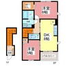 レーヴピスト　Ⅰ 2DKの間取り
