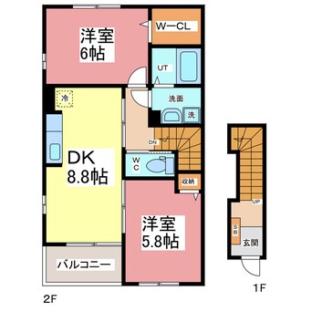 間取図 ドミール家久　Ｄ