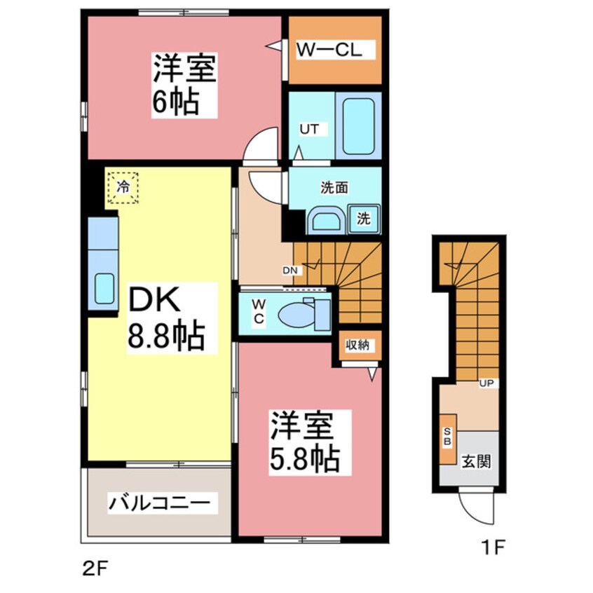 間取図 ドミール家久　Ｄ