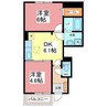 コート・プリムローズ・Ｆ 2DKの間取り