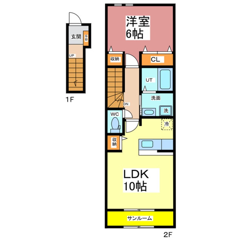 間取図 メゾン・アンジュ　Ⅱ　Ｂ・Ｃ