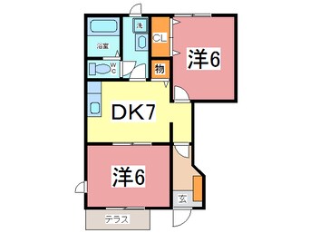 間取図 ドミール家久　Ｂ