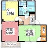 ＭＡＩＳＯＮ　ＬＥＳＴ　Ｂ棟 2Kの間取り